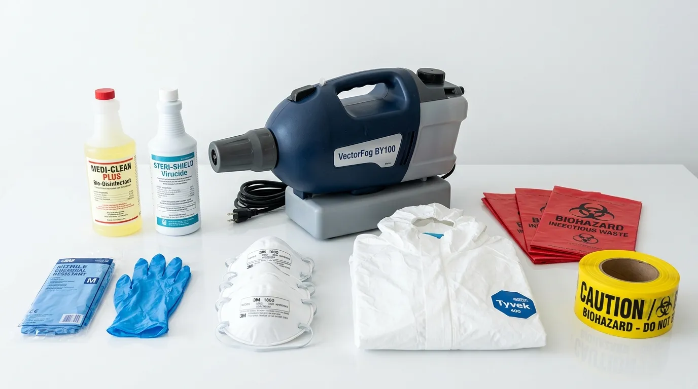 Professional biohazard remediation crew working in Pell City